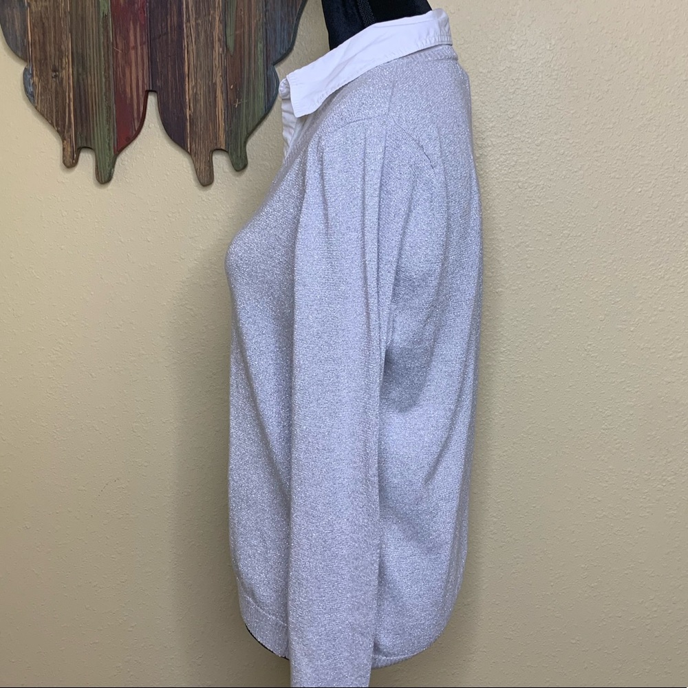 Chaps Glimmer Layered-look Sweater - Picture 3 of 8